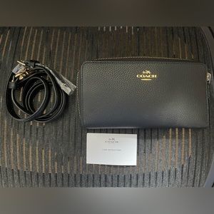 Coach wallet with carrying strap